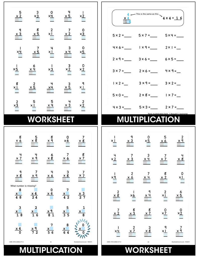 Math Practice Simplified E - Multiplication