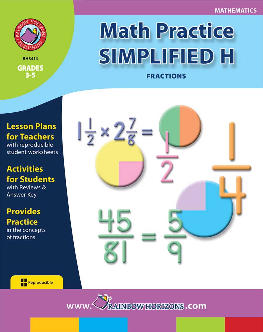 H Math Problems Math Practice Simplified H - Fractions – CLASSROOM COMPLETE PRESS