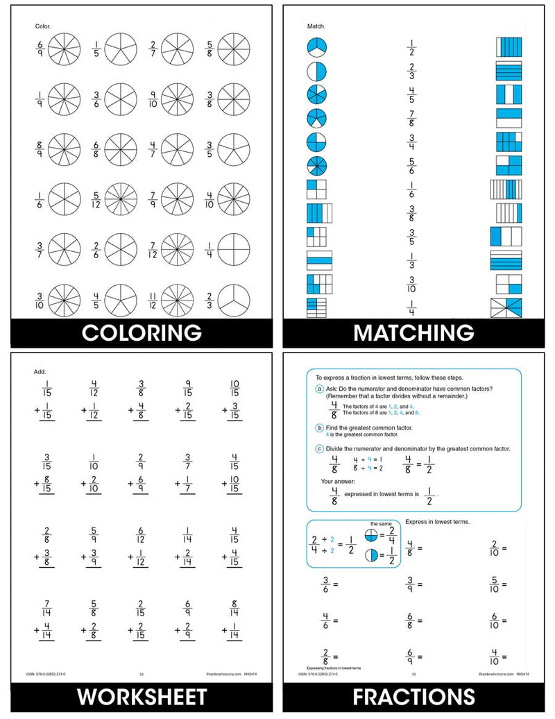 Math Practice Simplified H - Fractions