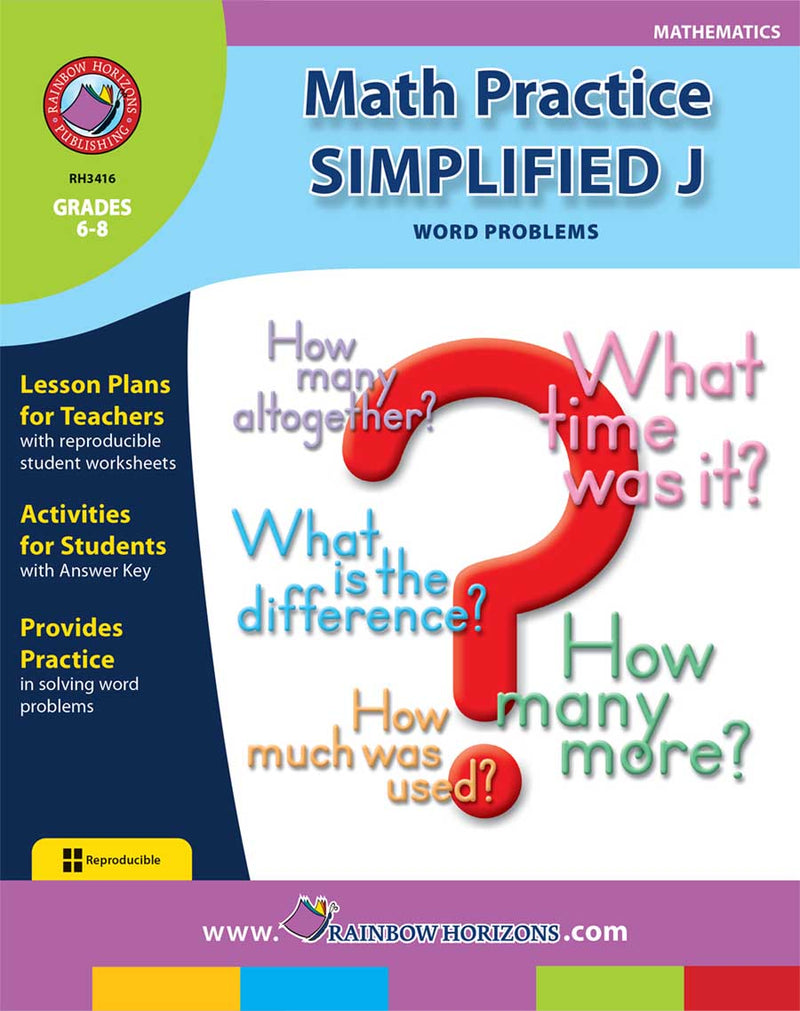 Math Practice Simplified J - Word Problems