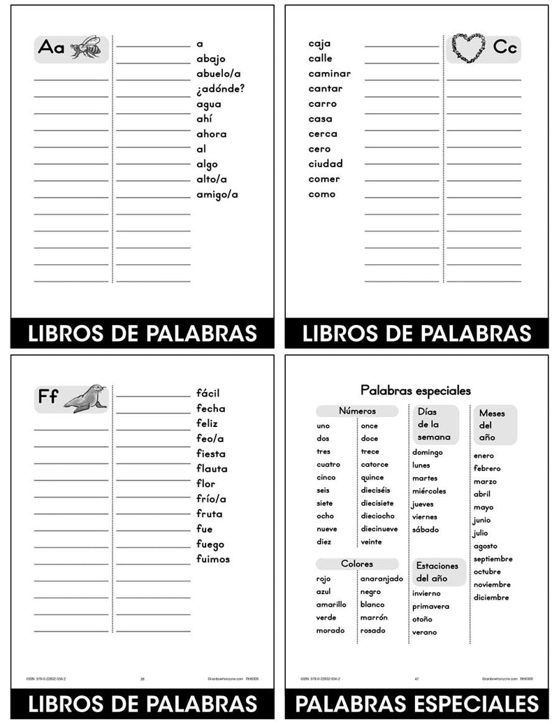 Mi libro sobre mi & Mi libro de palabras - Spanish (My Book About Me & My Word Book)