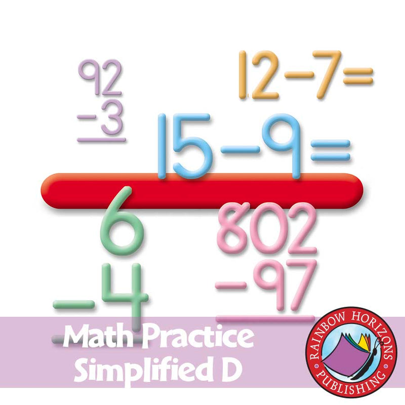 Math Practice Simplified D - Subtraction