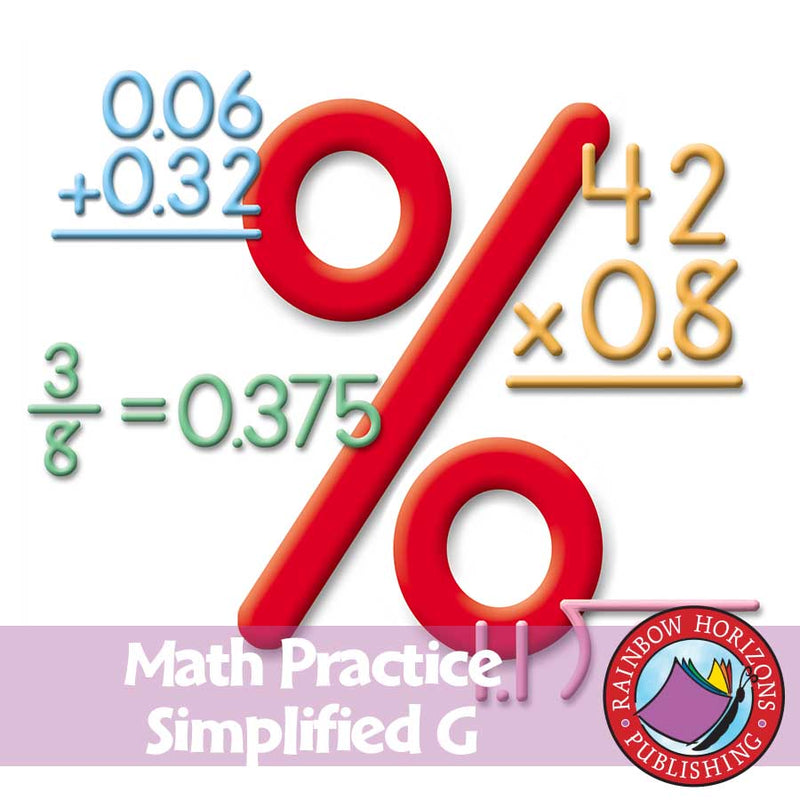 Math Practice Simplified G - Decimals & Percents