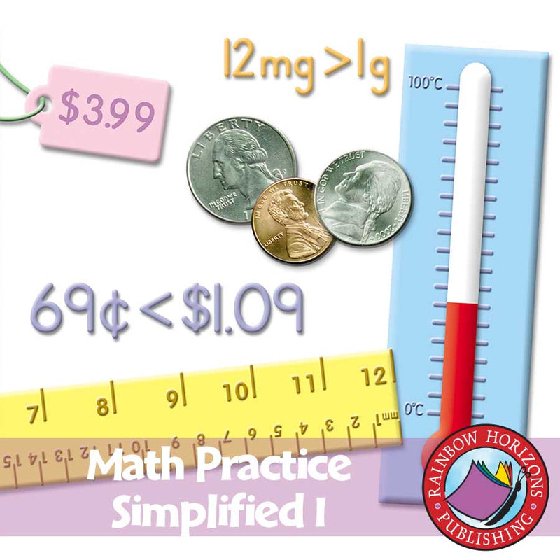 Math Practice Simplified I - Money & Measurement