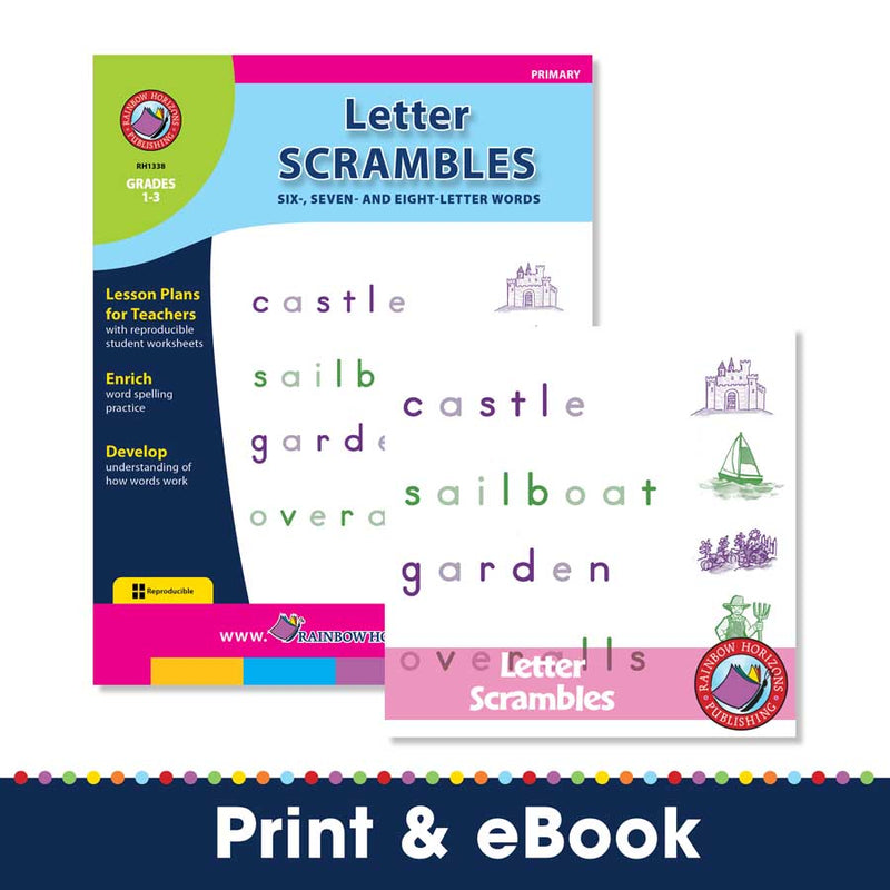 Letter Scrambles - Six-, Seven- and Eight-Letter Words