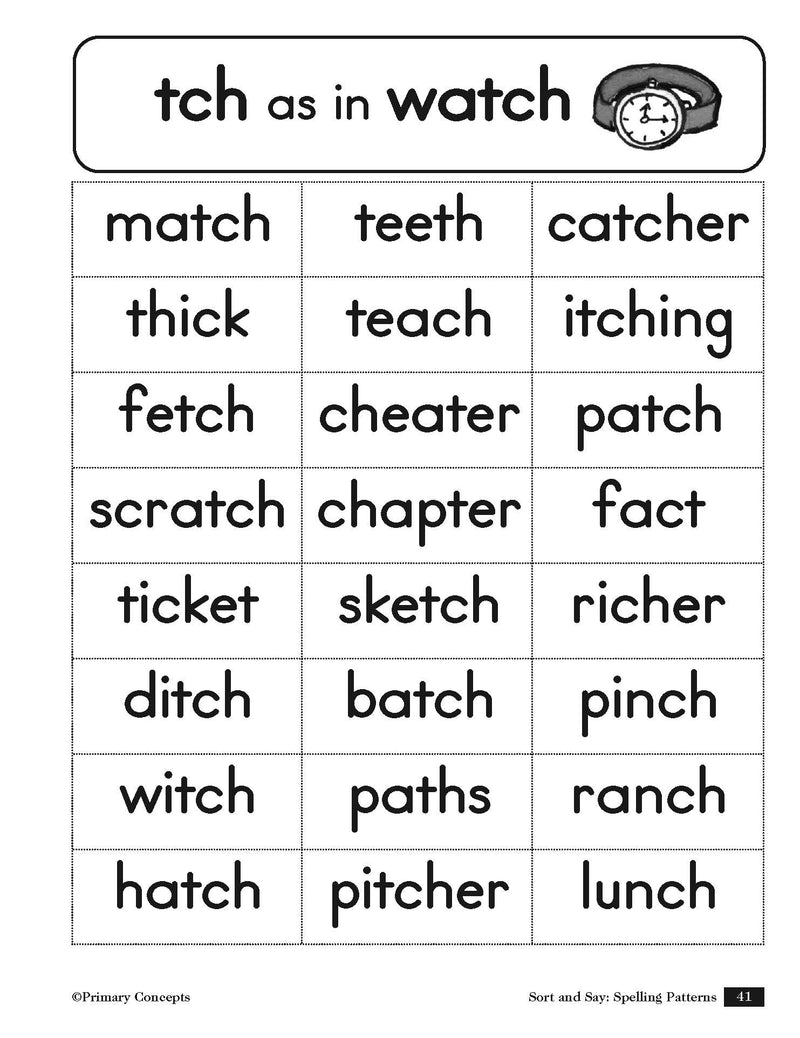 Sort and Say: Spelling Patterns