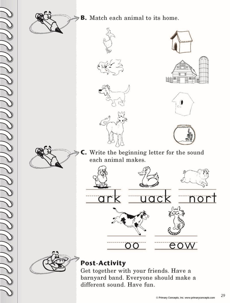 Blending Language Skills Simplified: Vocabulary, Grammar, and Writing (Book A, Grade 1)