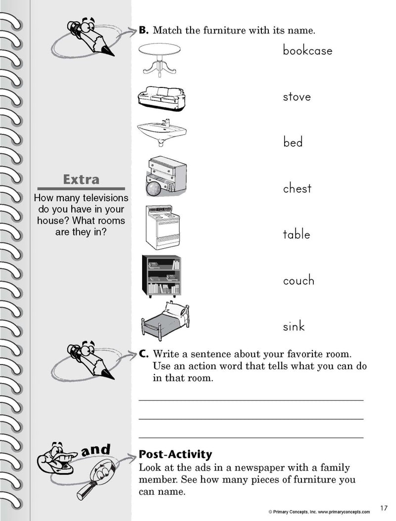 Blending Language Skills Simplified: Vocabulary, Grammar, and Writing (Book B, Grade 2)