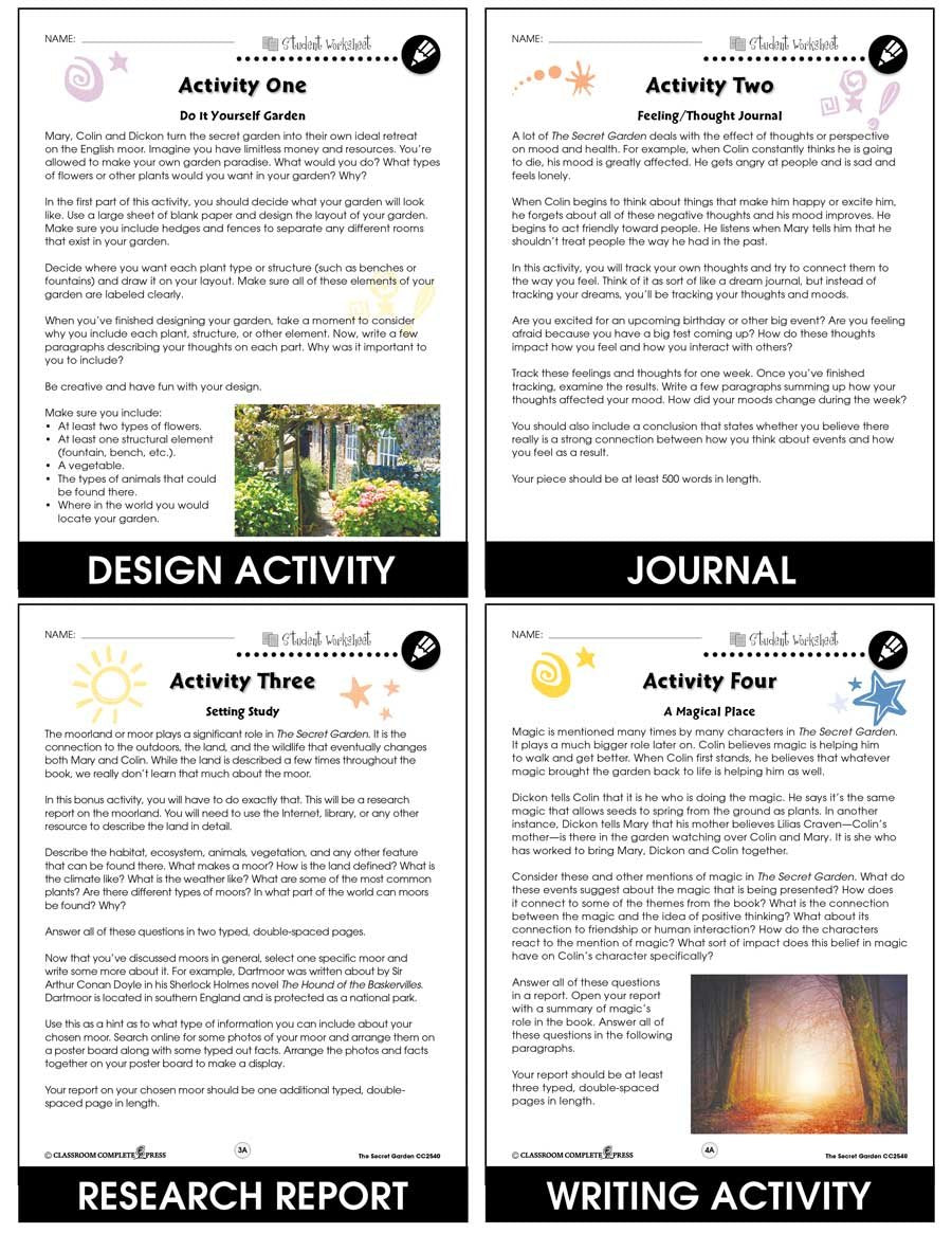 The Secret Garden Worksheets Events And Activities The Secret Garden The secret garden worksheets events and activities the secret garden