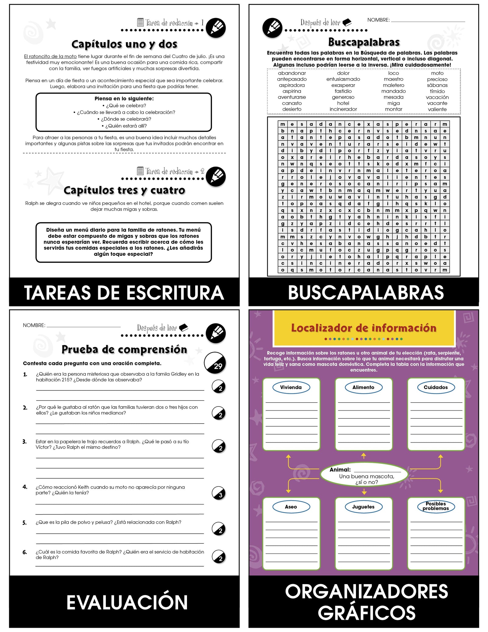 El Ratoncito de la Moto (Novel Study Guide) – CLASSROOM COMPLETE PRESS