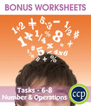 Number & Operations - Task Sheets Gr. 6-8 - BONUS WORKSHEETS