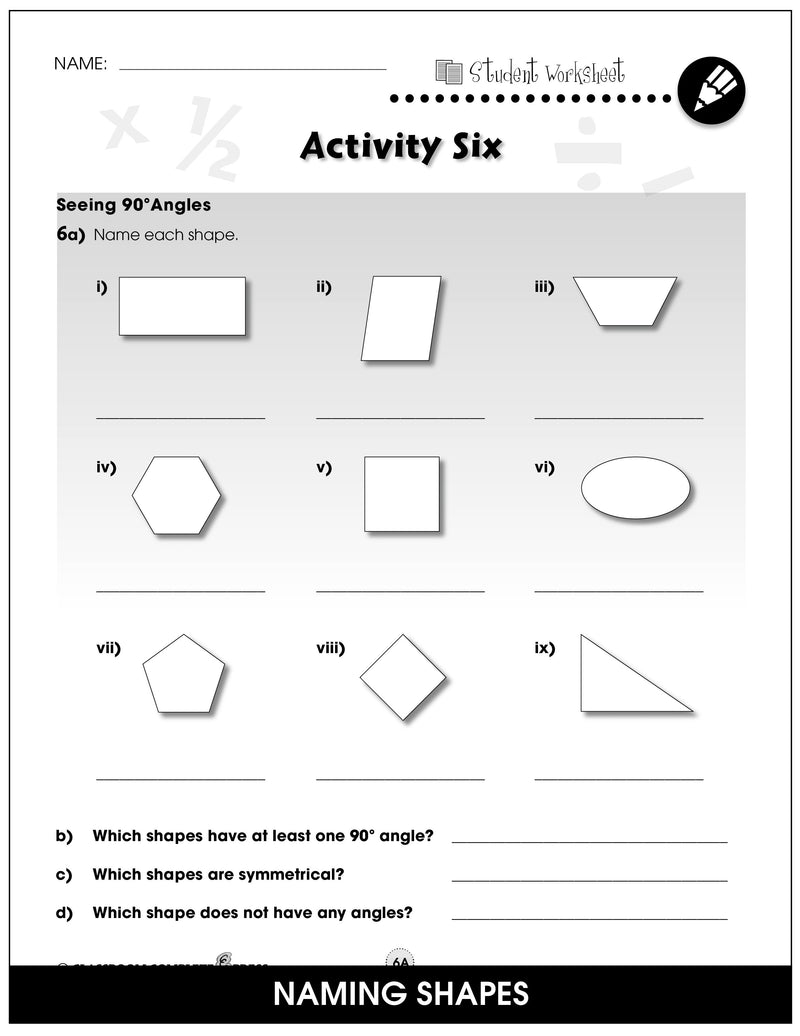 Geometry - Grades 6-8 - Task Sheets