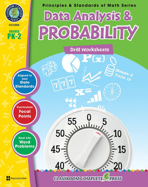 Data Analysis & Probability - Grades PK-2 - Drill Sheets