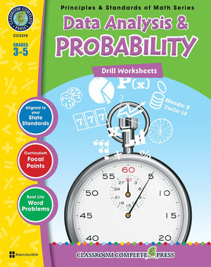 Data Analysis & Probability - Grades 3-5 - Drill Sheets