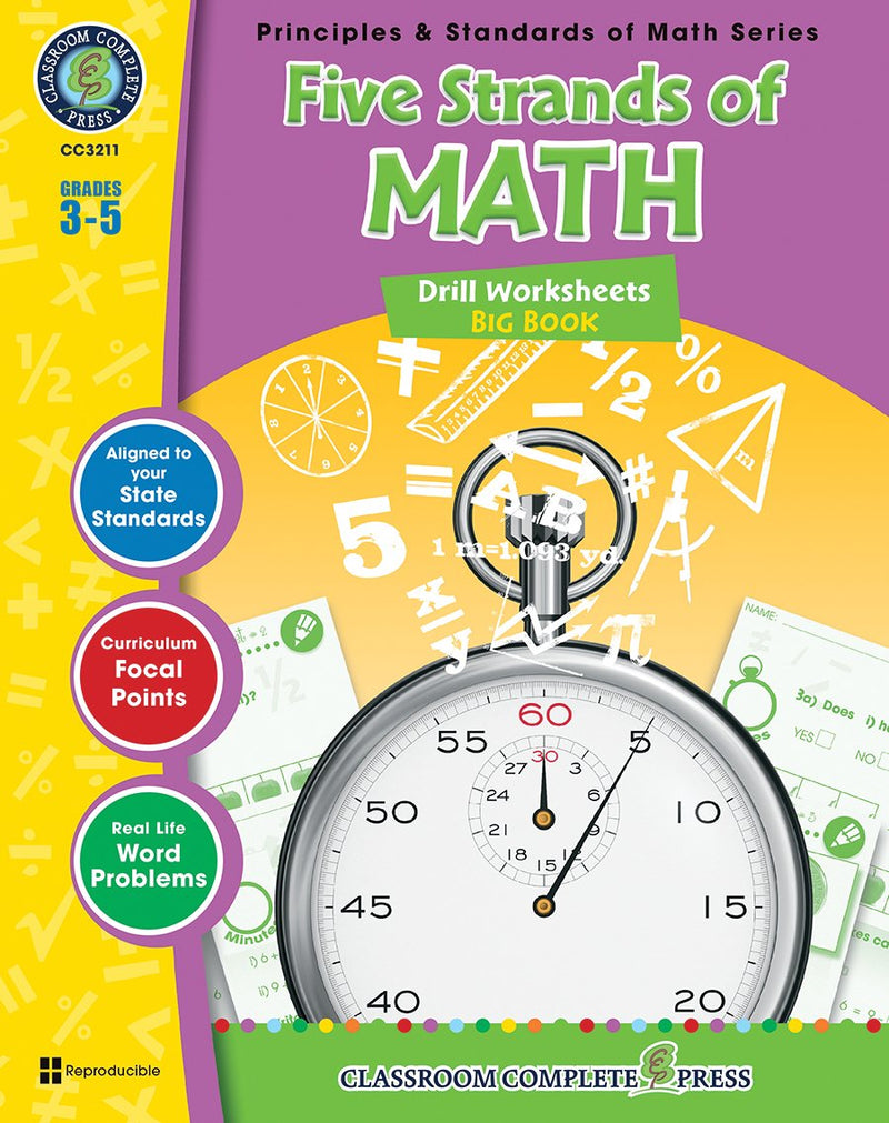 Five Strands of Math - Grades 3-5 - Drills Big Book