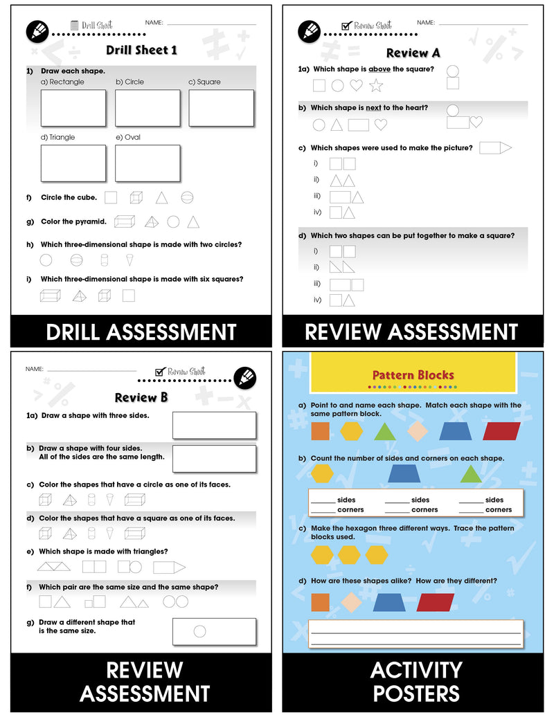 Geometry - Grades PK-2 - Task & Drill Sheets - Canadian Content