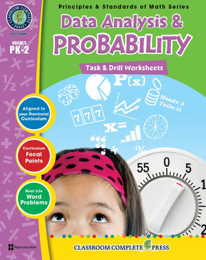 Data Analysis & Probability - Grades PK-2 - Task & Drill Sheets - Canadian Content