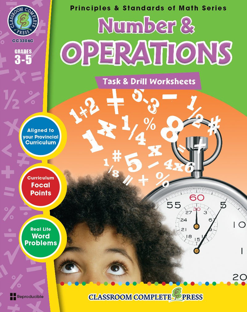 Number & Operations - Grades 3-5 - Task & Drill Sheets - Canadian Content