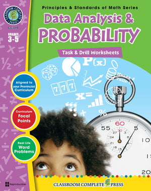 Data Analysis & Probability - Grades 3-5 - Task & Drill Sheets - Canadian Content