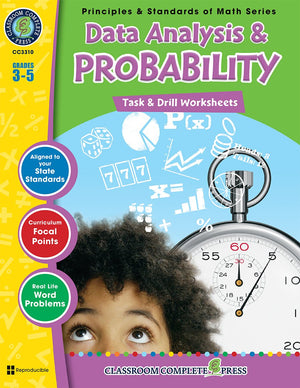 Data Analysis & Probability - Grades 3-5 - Task & Drill Sheets