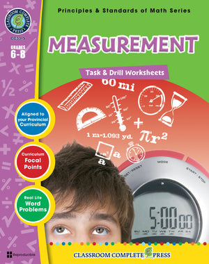 Measurement - Grades 6-8 - Task & Drill Sheets - Canadian Content