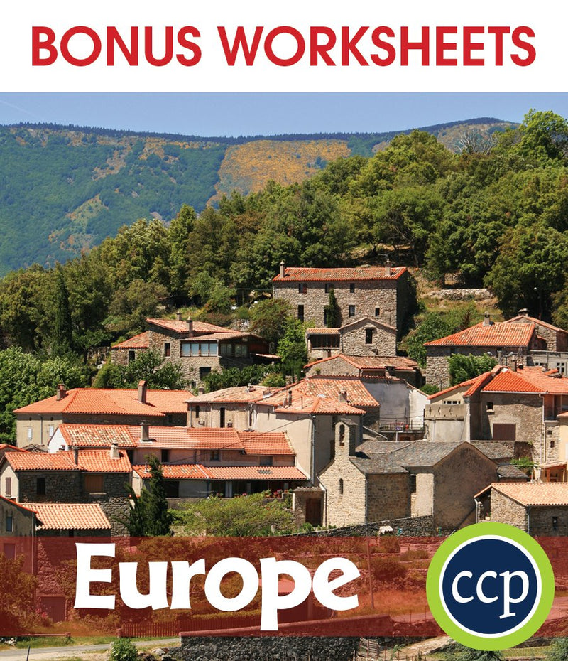 Europe - BONUS WORKSHEETS