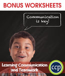21st Century Skills - Learning Communication & Teamwork - BONUS WORKSHEETS