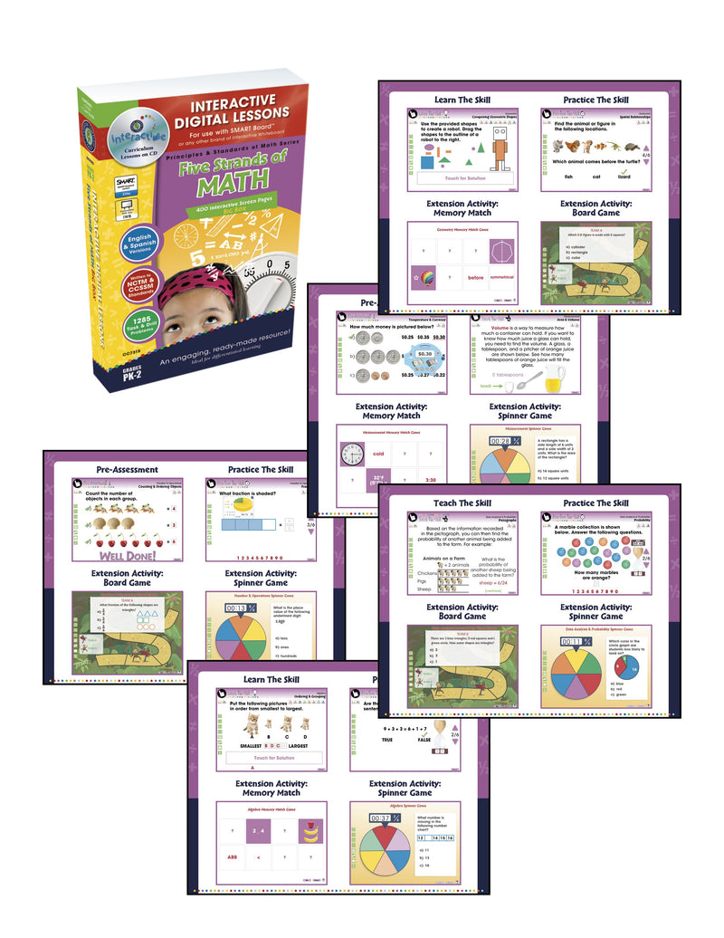 Completed Study Worksheets Math Five Strands of Math - Task and Drills Bundle - DIGITAL LESSONS ...