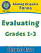 Reading Response Forms: Evaluating Gr. 1-2