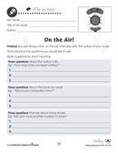 Reading Response Forms: On the Air! Gr. 3-4 - WORKSHEET