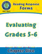 Reading Response Forms: Evaluating Gr. 5-6