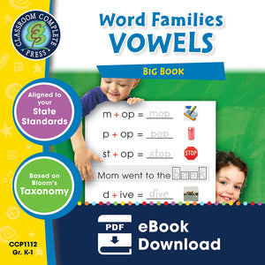 Word Families - Vowels Big Book