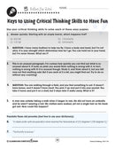 Critical Thinking: Word Puzzles - WORKSHEET