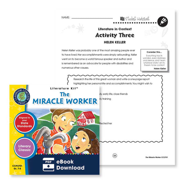 the-miracle-worker-helen-keller-research-worksheet-classroom-complete-press for Free Printable Helen Keller Worksheets The Miracle Worker: Helen Keller Research - WORKSHEET – CLASSROOM COMPLETE PRESS for Free Printable Helen Keller Worksheets