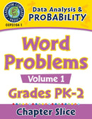 Data Analysis & Probability: Word Problems Vol. 1 Gr. PK-2