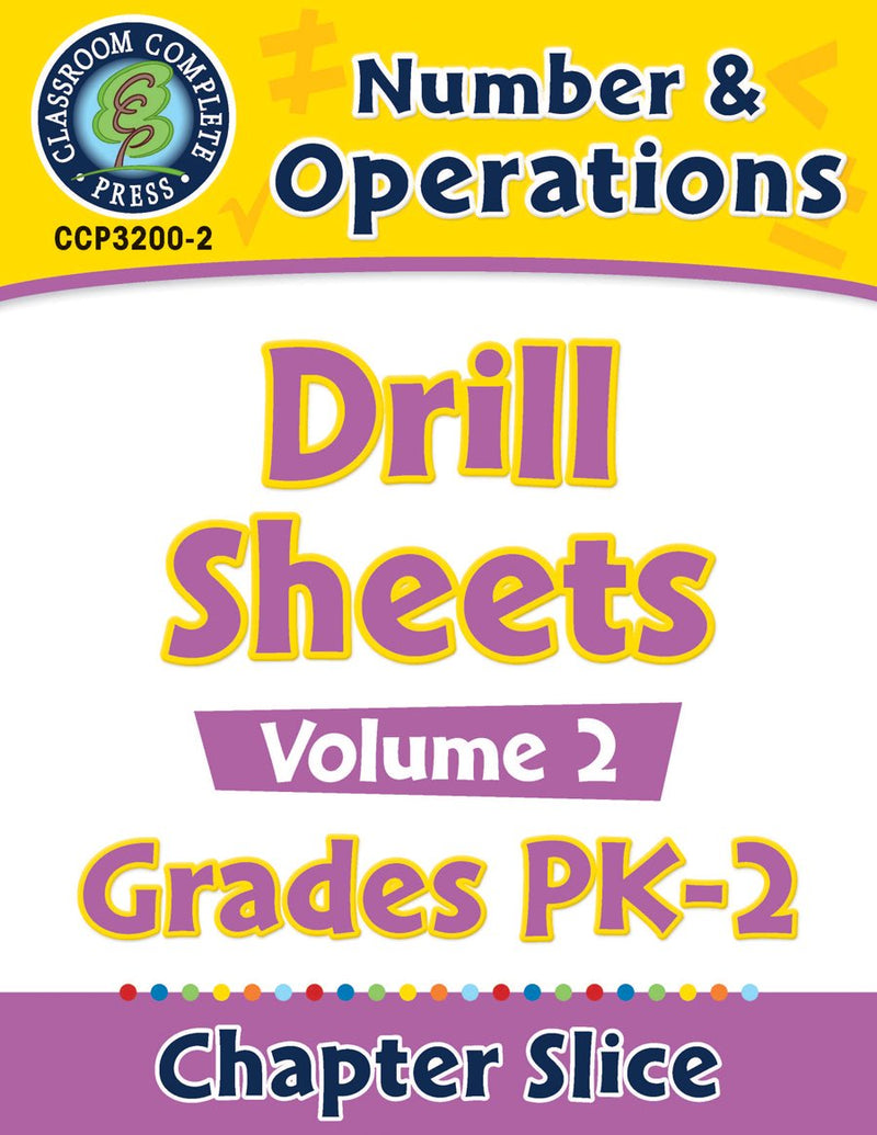 Number & Operations - Drill Sheets Vol. 2 Gr. PK-2