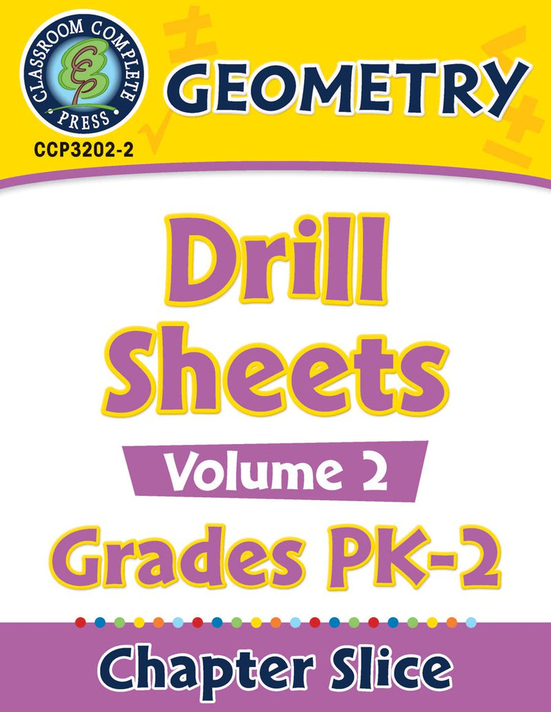 Geometry - Drill Sheets Vol. 2 Gr. PK-2