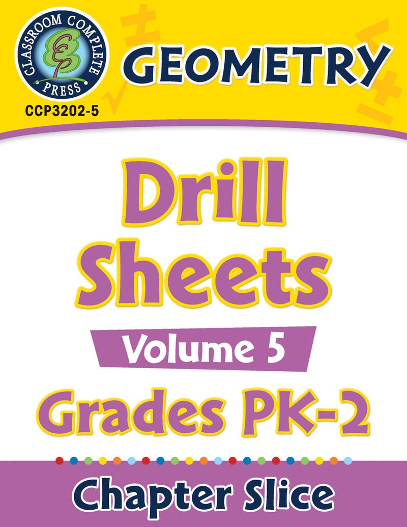 Geometry - Drill Sheets Vol. 5 Gr. PK-2