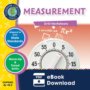 Measurement - Grades PK-2 - Drill Sheets