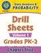 Data Analysis & Probability - Drill Sheets Vol. 1 Gr. PK-2