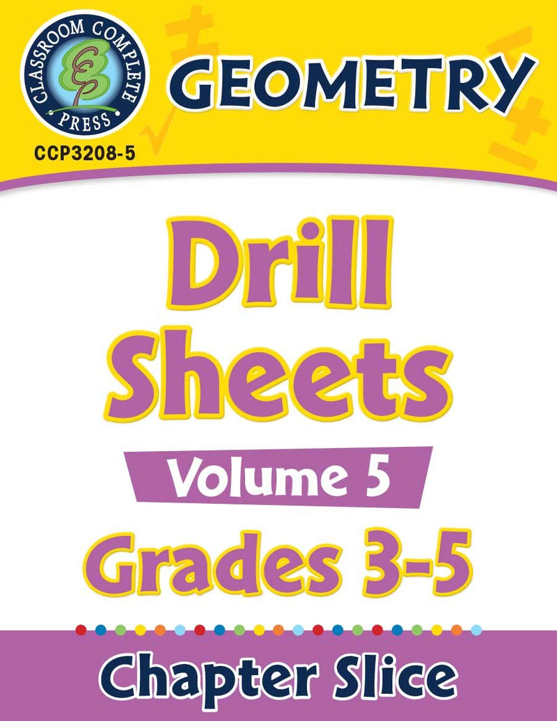 Geometry: Drill Sheets Vol. 5 Gr. 3-5