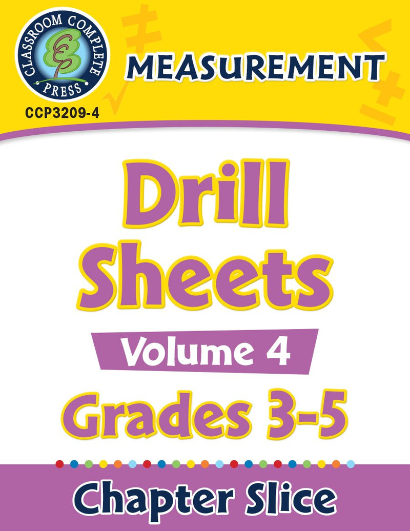Measurement: Drill Sheets Vol. 4 Gr. 3-5
