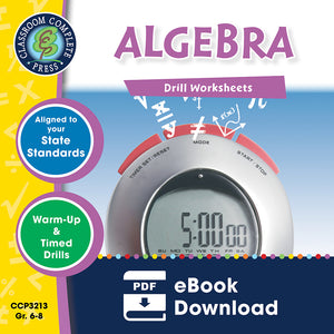 Algebra - Grades 6-8 - Drill Sheets