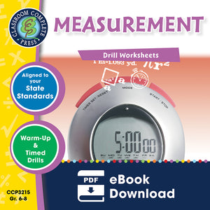 Measurement - Grades 6-8 - Drill Sheets