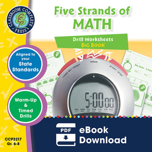 Five Strands of Math - Grades 6-8 - Drills Big Book