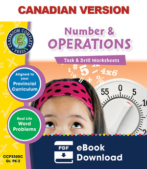 Number & Operations - Grades PK-2 - Task & Drill Sheets - Canadian Content