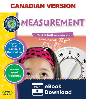 Measurement - Grades PK-2 - Task & Drill Sheets - Canadian Content