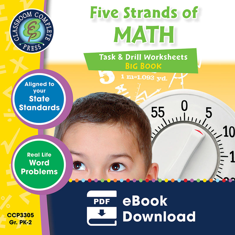 Five Strands of Math - Grades PK-2 - Task & Drills Big Book