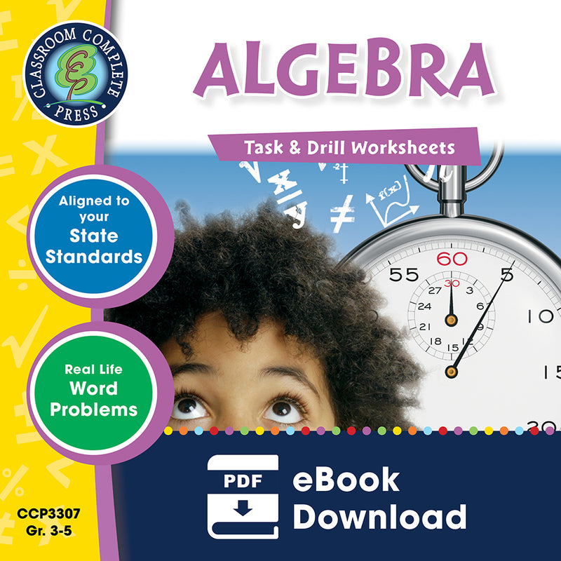 Algebra - Grades 3-5 - Task & Drill Sheets