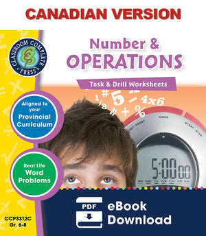 Number & Operations - Grades 6-8 - Task & Drill Sheets - Canadian Content